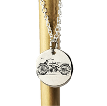 Load image into Gallery viewer, Harley Motorcycle Patent - laser Engraved necklace - 925 Sterling Silver
