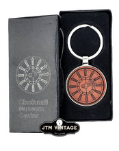 Load image into Gallery viewer, Metal Round Leather keychain with Gift box -  DESIGN YOUR OWN -Custom - Personalized