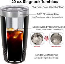 Cargar imagen en el visor de la galería, Baseball Patent - engraved Tumbler - insulated stainless steel travel mug
