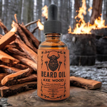 Load image into Gallery viewer, Axe wood Vi-King - Beard Box Set - Beard Balm and Oil - Reusable leather box.