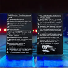 Load image into Gallery viewer, Metal SFST Card . Standardized Field Sobriety Test Instruction Card for law enforcement, police, trooper, and sheriff. Engraved