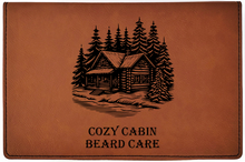 Load image into Gallery viewer, Cozy Cabin All Natural - Beard Box Set - Beard Balm and Oil - Reusable leather box.
