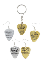 Load image into Gallery viewer, Guitar Pick Keychain - DESIGN YOUR OWN -Custom - Personalized