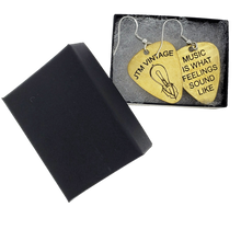 Load image into Gallery viewer, Metal Guitar Pick Earrings - DESIGN YOUR OWN - Custom - Personalized