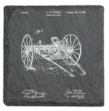 Load image into Gallery viewer, 1800s Hay Rake - Laser engraved fine Slate Coaster