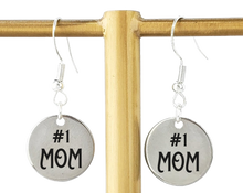 Cargar imagen en el visor de la galería, #1 MOM - charm pendant Earrings