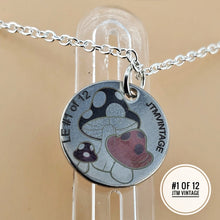 Load image into Gallery viewer, Limited Edition (1 of 12) Color laser engraved Mushroom necklace - 925 Silver