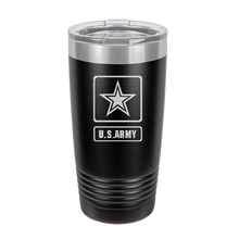 Load image into Gallery viewer, ARMY - engraved Tumbler - insulated stainless steel travel mug
