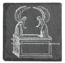 Load image into Gallery viewer, Ancient Ark of the Covenant sacred chest on fine Slate Coaster