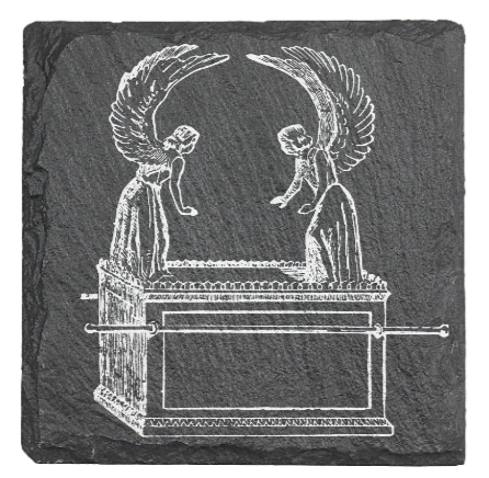 Ancient Ark of the Covenant sacred chest on fine Slate Coaster