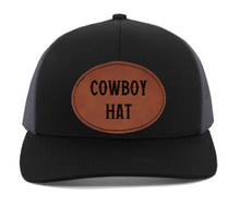 Load image into Gallery viewer, "COWBOY HAT" engraved Leather Patch hat