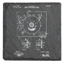 Load image into Gallery viewer, Vinyl Record Player - Laser engraved fine Slate Coaster