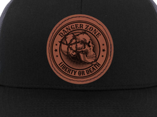 Load image into Gallery viewer, Danger Zone - Liberty or Death engraved Leather Patch hat