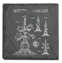 Load image into Gallery viewer, Disney Astro Orbiter patent drawing - Laser engraved fine Slate Coaster
