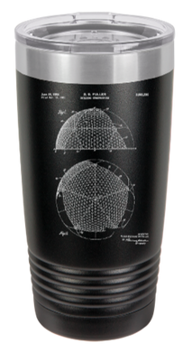 Disney World EPCOT Spaceship Earth Patent drawing - engraved Tumbler - insulated stainless steel travel mug