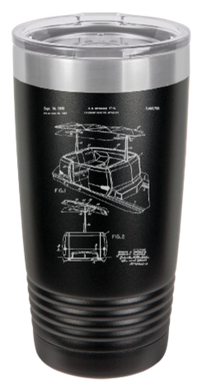 Disney Transportation People Mover patent drawing - engraved Tumbler - insulated stainless steel travel mug