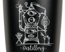 Load image into Gallery viewer, Distillery art - engraved Tumbler - insulated stainless steel travel mug