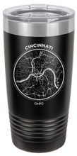 Load image into Gallery viewer, Cincinnati Ohio Downtown MAP - engraved Tumbler - insulated stainless steel travel mug
