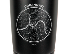 Load image into Gallery viewer, Cincinnati Ohio Downtown MAP - engraved Tumbler - insulated stainless steel travel mug