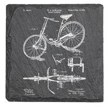 Charger l'image dans la galerie, Edwards Bicycle 1890 - Laser engraved fine Slate Coaster