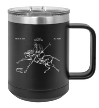 Cargar imagen en el visor de la galería, Equestrian Vintage Polo Player on Horse - MUG engraved Insulated Stainless steel