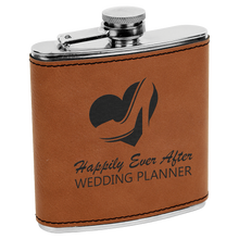 Load image into Gallery viewer, Leather Flask W/ Gift Box set - DESIGN YOUR OWN - Custom - Personalized