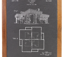 Load image into Gallery viewer, Frank Lloyd Wright House Slate & Wood Cutting board