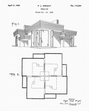 Load image into Gallery viewer, Frank Lloyd Wright House Slate & Wood Cutting board
