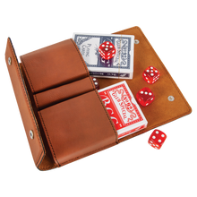 Charger l'image dans la galerie, Leather Poker playing card Set w/ Dice - DESIGN YOUR OWN - Custom - Personalized
