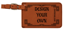 Load image into Gallery viewer, Personalized leather Luggage Tag - DESIGN YOUR OWN - Custom