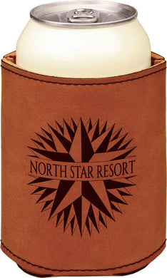 Leather beverage can Holder - DESIGN YOUR OWN -Custom - Personalized