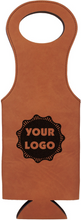 Load image into Gallery viewer, Leather insulated Wine carrier Tote bag - DESIGN YOUR OWN - Custom - Personalized