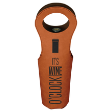 Load image into Gallery viewer, Leather insulated Wine carrier Tote bag - DESIGN YOUR OWN - Custom - Personalized