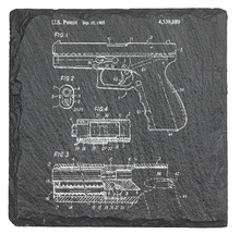 Load image into Gallery viewer, Glock Pistol - Laser engraved fine Slate Coaster