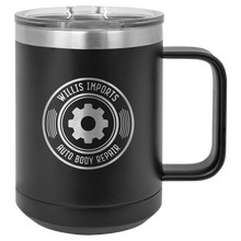 Cargar imagen en el visor de la galería, Metal MUG w/ Slide lid - DESIGN YOUR OWN - Custom - Personalized - Camping Mug