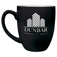 Cargar imagen en el visor de la galería, Engraved Black Ceramic Bistro Coffee Mug - DESIGN YOUR OWN - Custom - Personalized