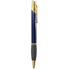 Load image into Gallery viewer, Brass Executive blue and gold Pen with Gripper - DESIGN YOUR OWN - Custom - Personalized