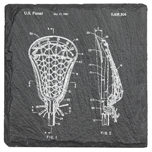 Load image into Gallery viewer, Sports History - 4-piece engraved fine Slate coaster set