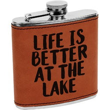 Load image into Gallery viewer, Leather Flask - DESIGN YOUR OWN -Custom - Personalized
