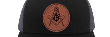 Load image into Gallery viewer, Masonic Engraved Leather Patch hat