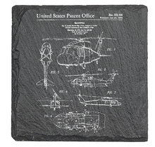 Load image into Gallery viewer, Blackhawk Military helicopter - Laser engraved fine Slate Coaster