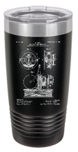 Load image into Gallery viewer, Tesla Electric Circuit Controller Patent drawing - engraved Tumbler - insulated stainless steel travel mug