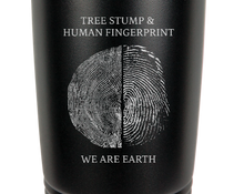 Cargar imagen en el visor de la galería, Life Nature Tree Rings and FingerPrint - engraved Tumbler - insulated stainless steel travel mug