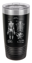 Cargar imagen en el visor de la galería, skeleton drawing - engraved Tumbler - insulated stainless steel travel mug