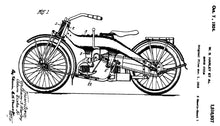 Load image into Gallery viewer, Harley Motorcycle Patent leather keychain drawing - by W S Harley