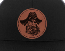 Load image into Gallery viewer, Pirate Black beard - engraved Leather Patch hat
