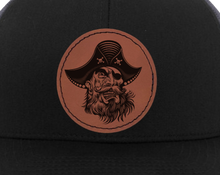 Load image into Gallery viewer, Pirate Black beard - engraved Leather Patch hat
