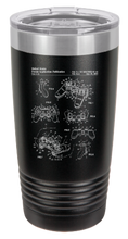 Load image into Gallery viewer, Playstation PS2 Controller Patent drawing - engraved Tumbler - insulated stainless steel travel mug