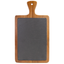 Load image into Gallery viewer, Slate &amp; Wood Cutting board -DESIGN YOUR OWN - Custom - Personalized
