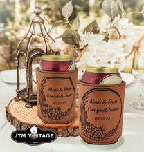 Load image into Gallery viewer, Leather beverage can Holder - DESIGN YOUR OWN -Custom - Personalized